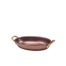 GenWare Copper Vintage Steel Oval Dish 18.5 x 13.5cm