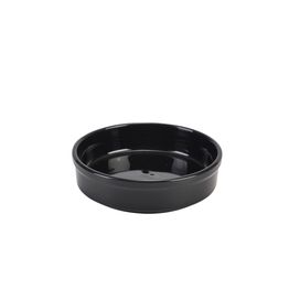 Genware Porcelain Black Round Dish 13cm/ 5"