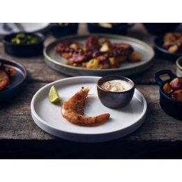 Genware Porcelain Low Presentation Plate 18cm/ 7" alternative