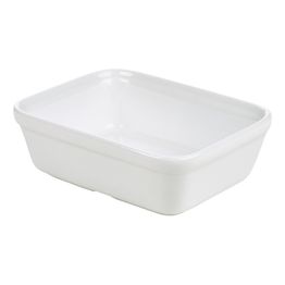 Genware Porcelain Rectangular Pie Dish 15.5x11.5cm/ 6 x 4.5"