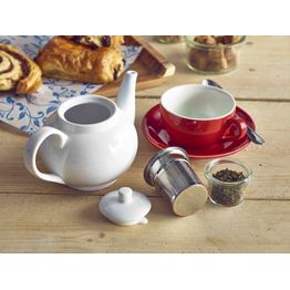 Genware Porcelain Teapot with Infuser 45cl/ 15.75oz alternative