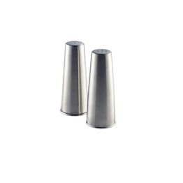 Genware Stainless Steel Conical Salt &amp; Pepper Set