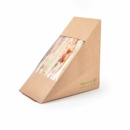 Vegware VWST75 Deep Fill 75mm Kraft Sandwich Wedge