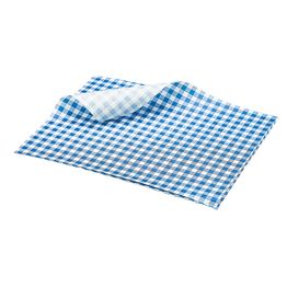 Greaseproof Paper Blue Gingham Print 25 x 20cm