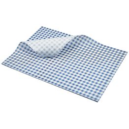 Greaseproof Paper Blue Gingham Print 35 x 25cm