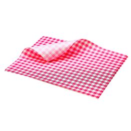 Greaseproof Paper Red Gingham Print 25 x 20cm