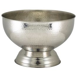 Hammered Stainless Steel Champagne Bowl 36cm