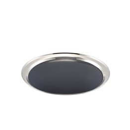Non Slip Stainless Steel Round Tray 12"