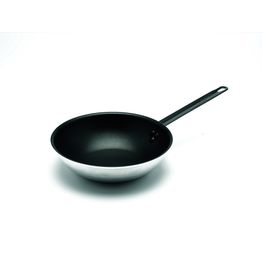 Non Stick Teflon Aluminium Flat Base Wok 30cm