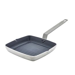 Non Stick Teflon Aluminium Square Ribbed Skillet 24cm