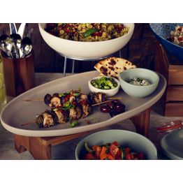 Sand Brown Copenhagen Oval Melamine Dish 55 x 27.5cm alternative