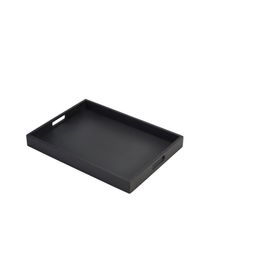 Solid Black Butlers Tray 44 x 32 x 4.5cm