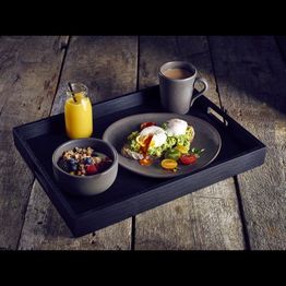Solid Black Butlers Tray 44 x 32 x 4.5cm alternative