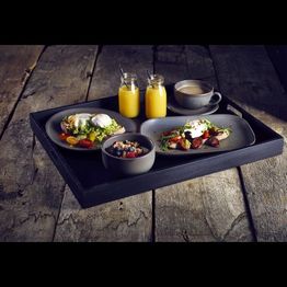 Solid Black Butlers Tray 49 x 38.5 x 4.5cm alternative