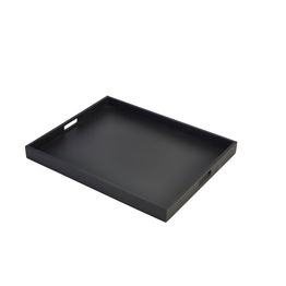 Solid Black Butlers Tray 53.5 x 42.5 x 4.5cm