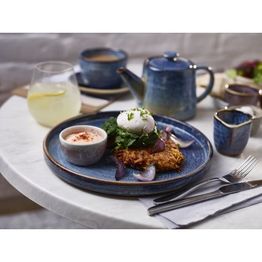 Terra Porcelain Aqua Blue Low Presentation Plate 25cm alternative