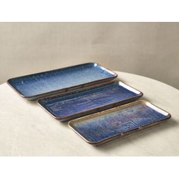 Terra Porcelain Aqua Blue Narrow Rectangular Platter 27 x 12.5cm alternative
