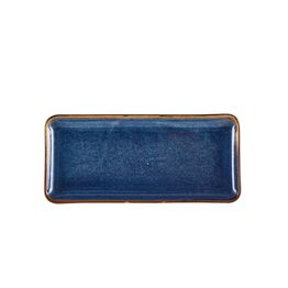 Terra Porcelain Aqua Blue Narrow Rectangular Platter 31 x 14cm