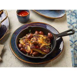 Terra Porcelain Aqua Blue Organic Plate 21cm alternative