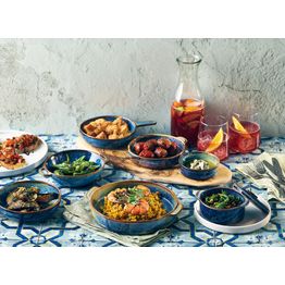 Terra Porcelain Aqua Blue Round Eared Dish 14.6cm alternative