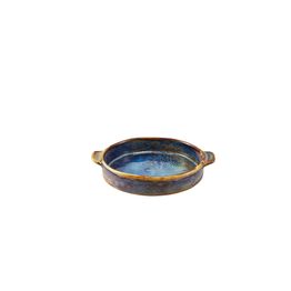 Terra Porcelain Aqua Blue Round Eared Dish 14.6cm