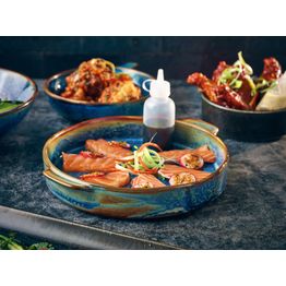 Terra Porcelain Aqua Blue Round Eared Dish 20.3cm alternative