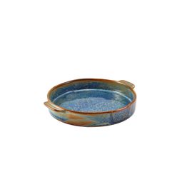 Terra Porcelain Aqua Blue Round Eared Dish 20.3cm