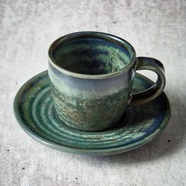 Terra Porcelain Aqua Green Espresso Cup 9cl/3oz alternative
