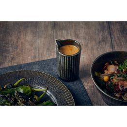 Terra Porcelain Black Fluted Jug 10cl/3.5oz alternative