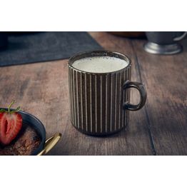 Terra Porcelain Black Fluted Mug 32cl/11.25oz alternative