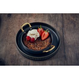 Terra Porcelain Black Fluted Presentation Plate 18cm alternative