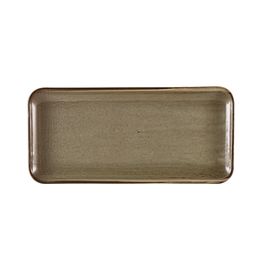 Terra Porcelain Grey Narrow Rectangular Platter 36 x 16.5cm