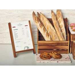 GenWare Acacia Wood A4 Menu Holder alternative