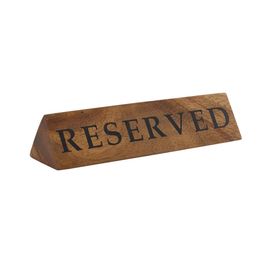 GenWare Acacia Wood Reserved Sign