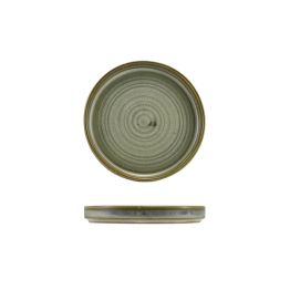 Terra Porcelain Matt Grey Low Presentation Plate 14cm