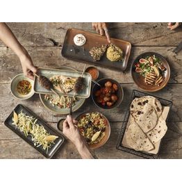 Terra Porcelain Matt Grey Narrow Rectangular Platter 27 x 12.5cm alternative