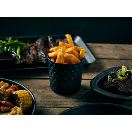 GenWare Black Vintage Steel Hammered Serving Cup 8.5 x 8.5cm alternative