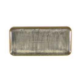 Terra Porcelain Matt Grey Narrow Rectangular Platter 36 x 16.5cm