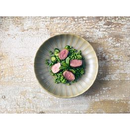 Terra Porcelain Matt Grey Scalloped Coupe Bowl 25.4cm alternative