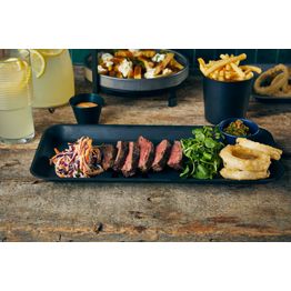 GenWare Black Vintage Steel Tray 36 x 16.5cm alternative
