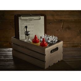 Genware Dark Rustic Wooden Crate 27 x 16 x 12cm alternative