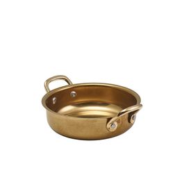 GenWare Gold Vintage Steel Round Dish 13.5 x 3.75cm