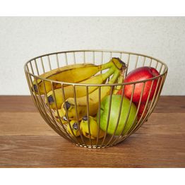 GenWare Round Gold Wire Basket 24 x 13cm alternative