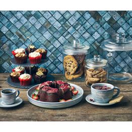 Genware Slate 2-Tier Cake Stand 20/25cm alternative