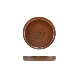 Terra Porcelain Rustic Copper Low Presentation Plate 14cm