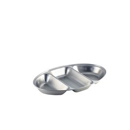 GenWare Stainless Steel Three Division Oval Vegetable Dish 35cm/ 14"