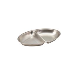 GenWare Stainless Steel Two Division Oval Vegetable Dish 30cm/ 12"