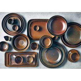 Terra Porcelain Rustic Copper Narrow Rectangular Platter 31 x 14cm alternative