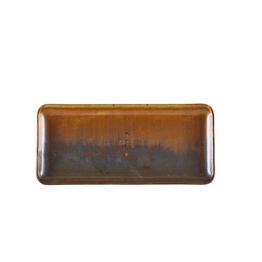 Terra Porcelain Rustic Copper Narrow Rectangular Platter 31 x 14cm