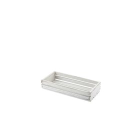 Genware White Wash Wooden Crate 25 x 12 x 5cm